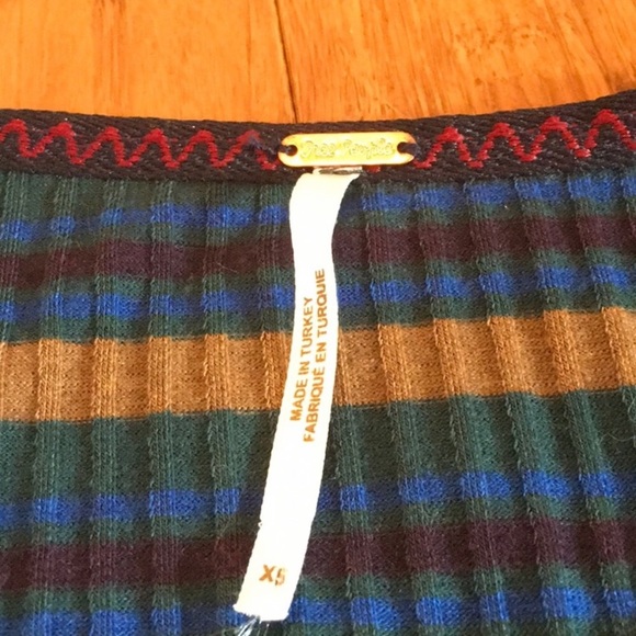 Free People Wrap Around V-neck Striped Top - Picture 5 of 6